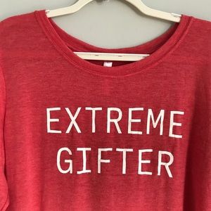 Xhiilaratiin “Extreme Gifter” Red Christmas Tee Lg